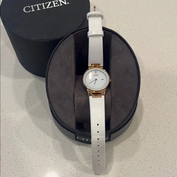 Citizen Gold and White Eco Drive Watch - Picture 2 of 4